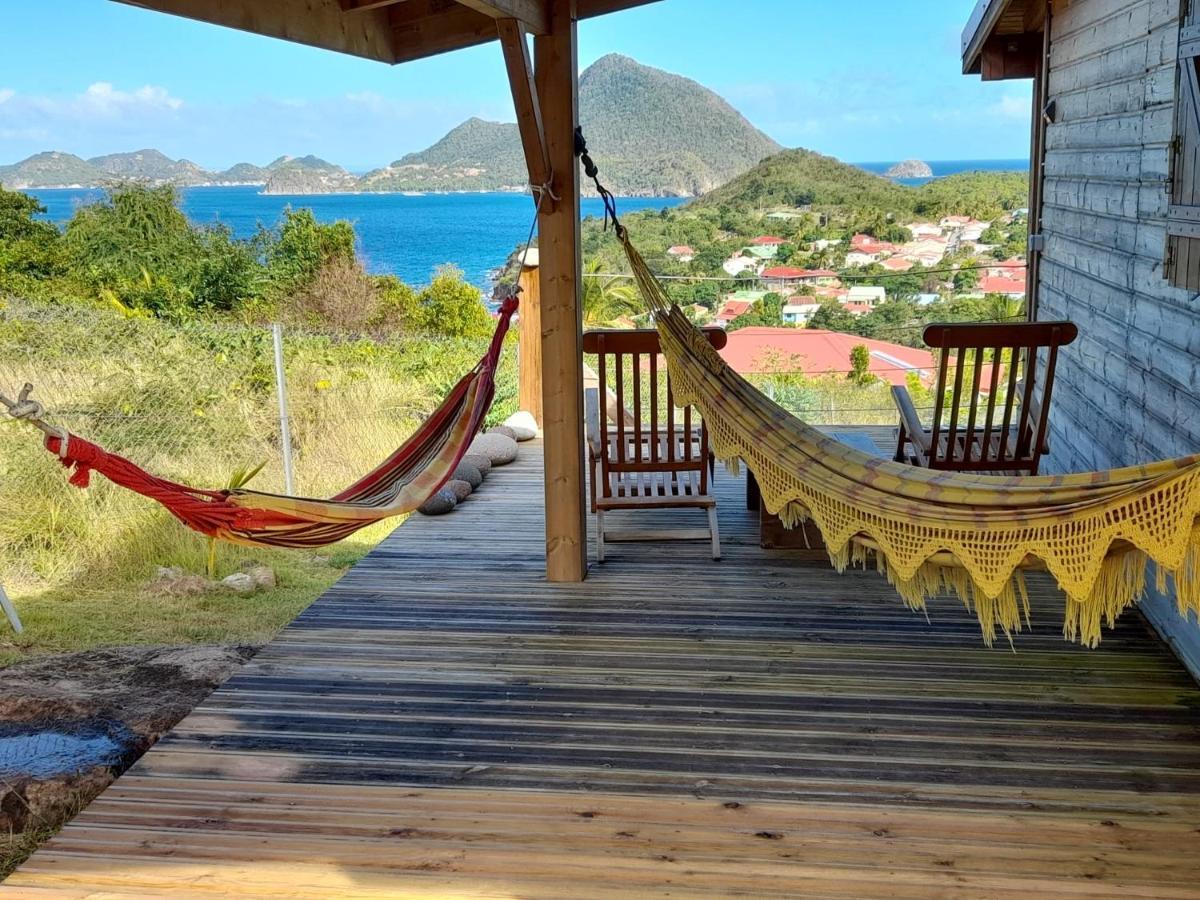 Ti Kaz Anoli Cottage En Bois Avec Vue Sur La Baie Terre-de-Bas Exterior foto