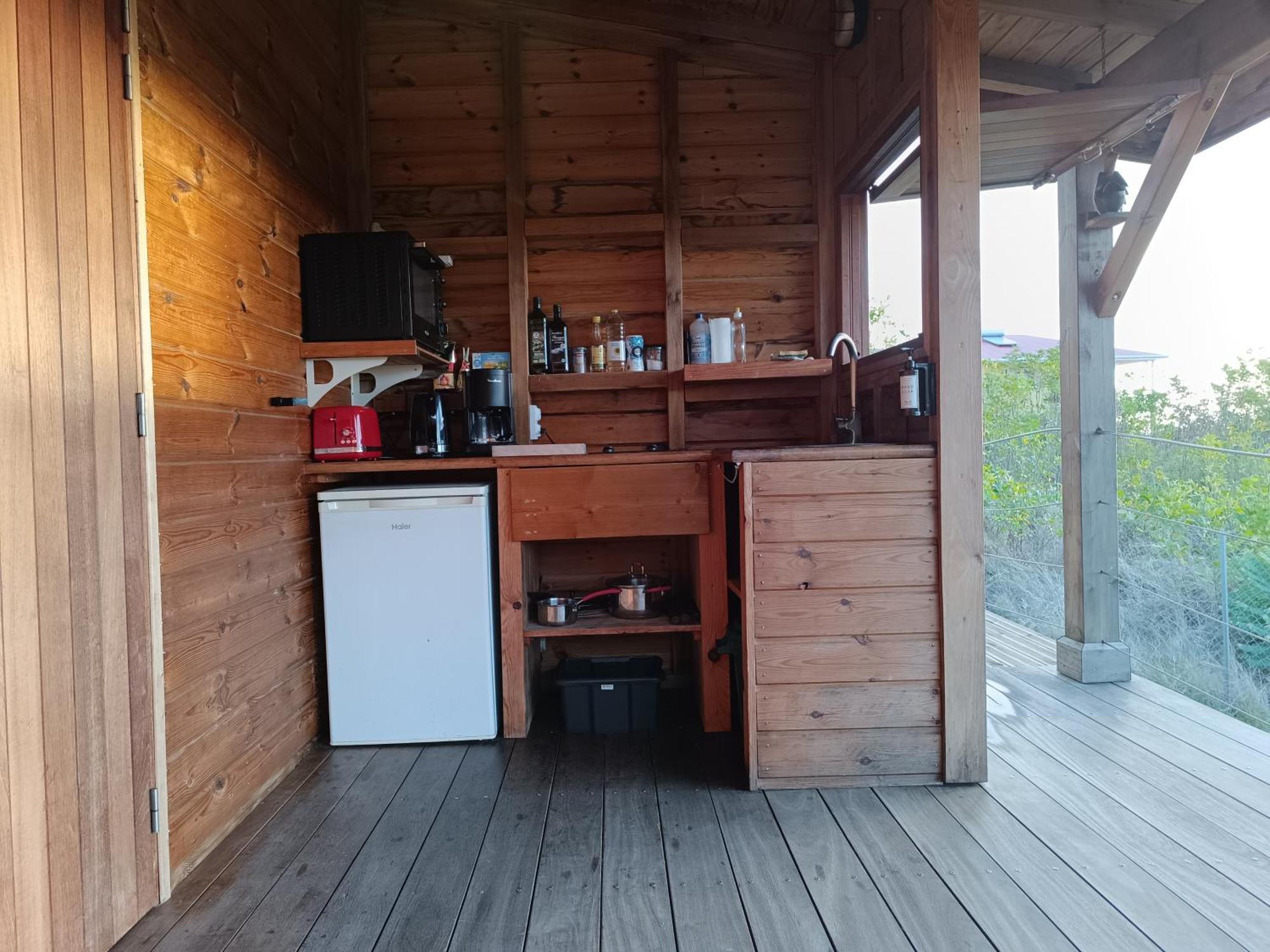Ti Kaz Anoli Cottage En Bois Avec Vue Sur La Baie Terre-de-Bas Exterior foto